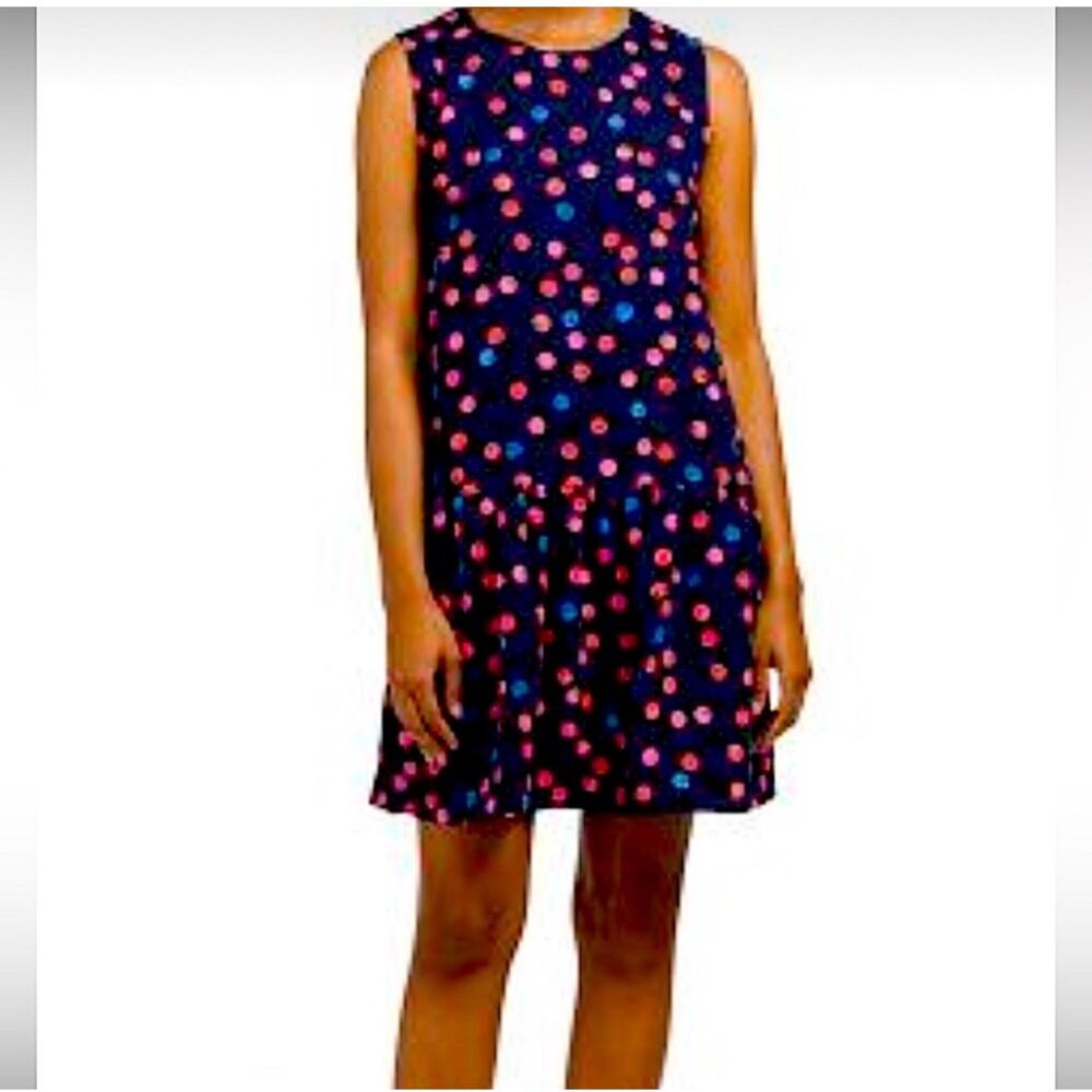 Cynthia Rowley Multicolor Dots Flare Hem Sleeveless Dress Size 2